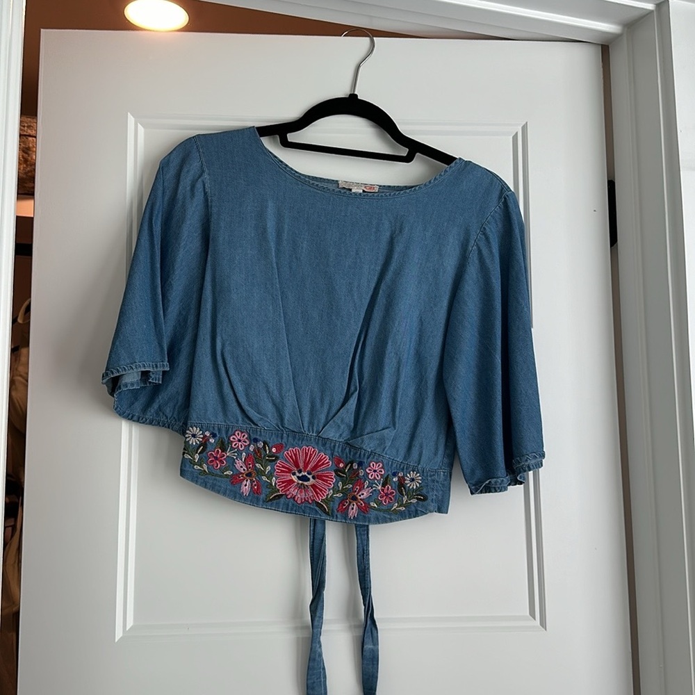 Denim crop top